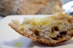 fresh bread with olive oil