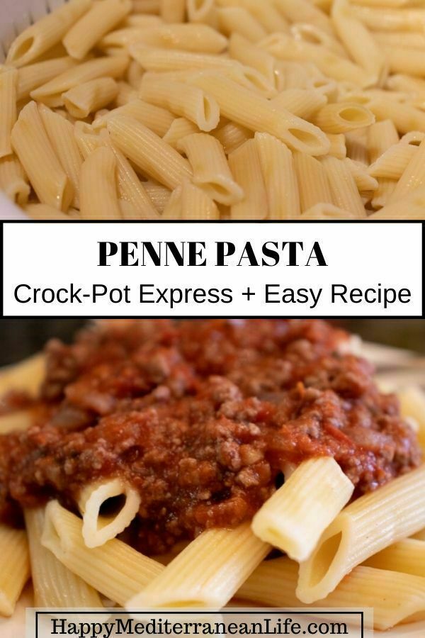 How to Cook Penne Pasta in a Crock-Pot Express