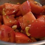 italian tomato salad in bowl