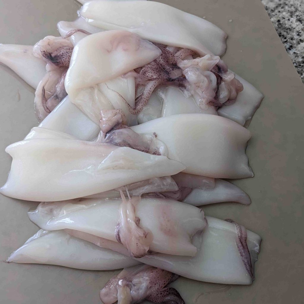 calamari uncooked and cleaned CR